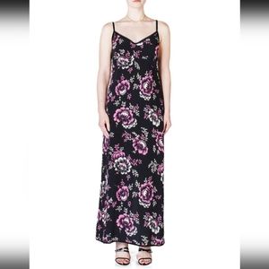 NWT MCQ Alexander McQueen Bandana Floral Maxi Dress In Black Floral Women's L